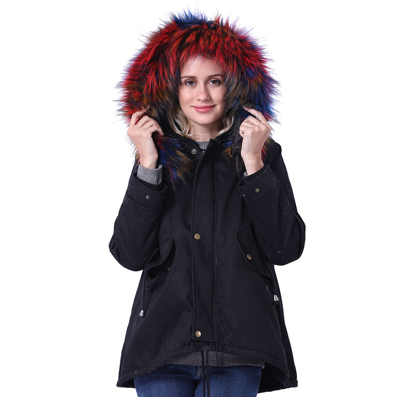 Streetwave Womens Winter Coat With Detachable Faux Fur Hood And Practical Pockets