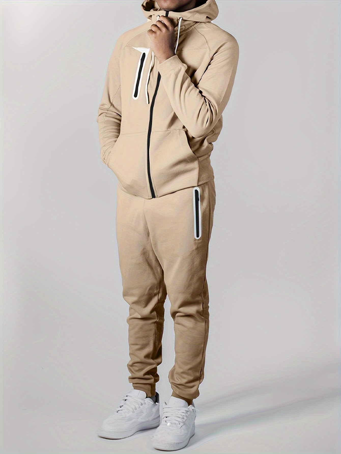 Street-Wave Zip Hoodie Unisex Premium Casual Sweatshirt With High Stretch Polyester For Urban Athleisure