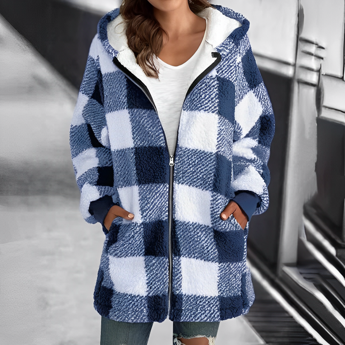 Street-Wave Camila Hooded Coat For Women Plush Warmth And Luxurious Softness For Everyday Urban Wear