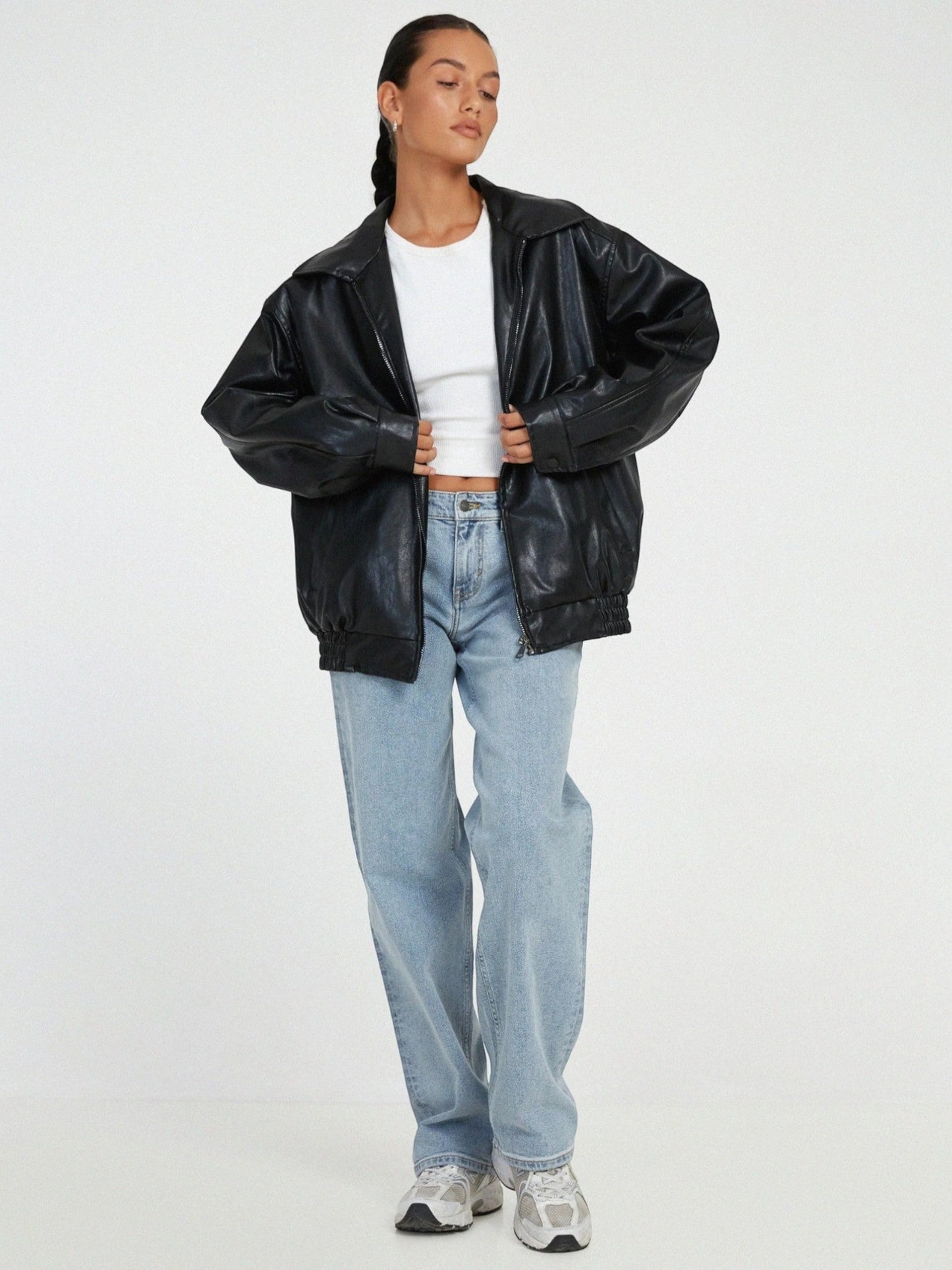 Street Wave PU Leather Bomber Jacket For Women With Attitude Soft Comfort And Durable Quality