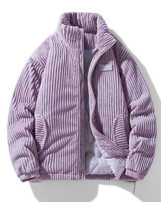Street Wave Corduroy Puffer Vest Warm Insulated Zip Pockets Streetwear For Urban Men And Women