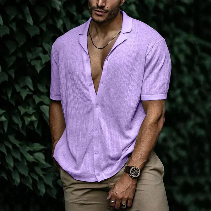 Street-Wave Lightweight Breathable Mens Short Sleeve Shirt