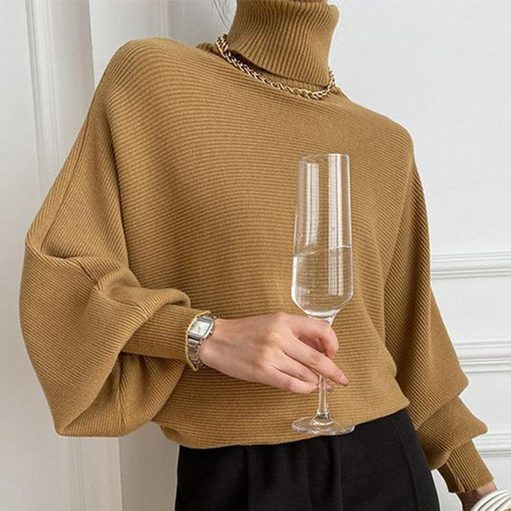Street-Wave Khaki Rollneck Sweater Cozy Knit Turtleneck For Women Winter Wardrobe Ready Style