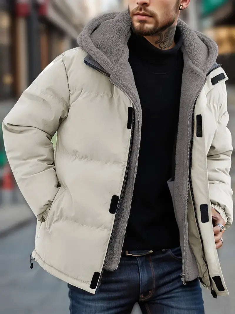 Street-Wave Casual Quilted Jacket For Men Modern Fit Warmth And Practical Pockets