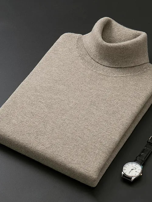 Vigil Rollneck Sweater For Men By Street Wave Soft Lightweight Knit With Cozy Multi Layer Lining