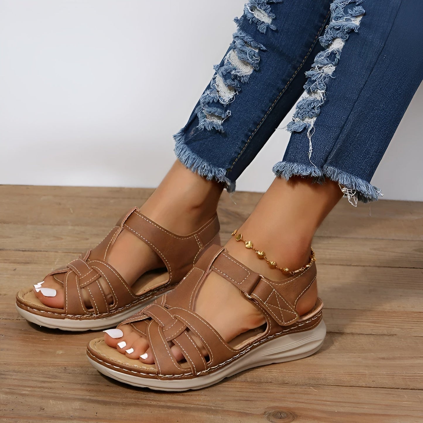 Orthopedic Women's Sandals Street-Wave With Memory Foam Insole For All-Day Comfort