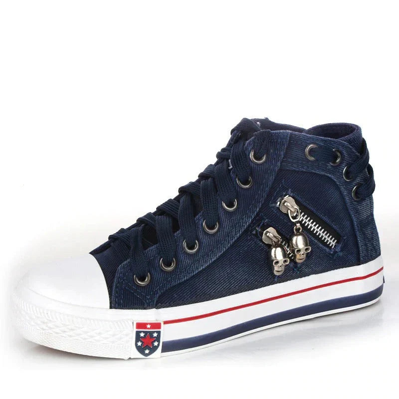 Street-Wave Comfortable Denim Sneakers For Unisex All-Day Comfort And Ergonomic Support Everyday