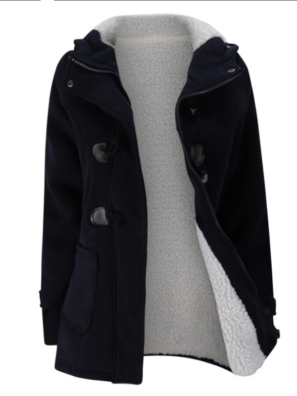 Street-wave Red Duffle Coat With Sherpa Lining Warmth And Cozy Feel Unisex Fashion