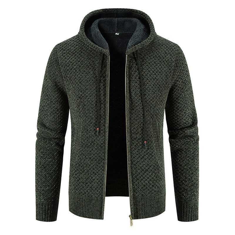 Street-Wave Hooded Cardigan For Men Soft Touch Knit Timeless Warmth Premium Comfort