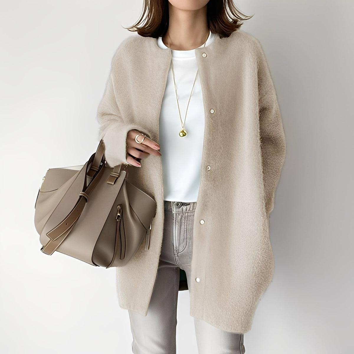 Street Wave Cardigan For Women Loose Fit Cotton Knit Soft Comfortable Everyday Wear