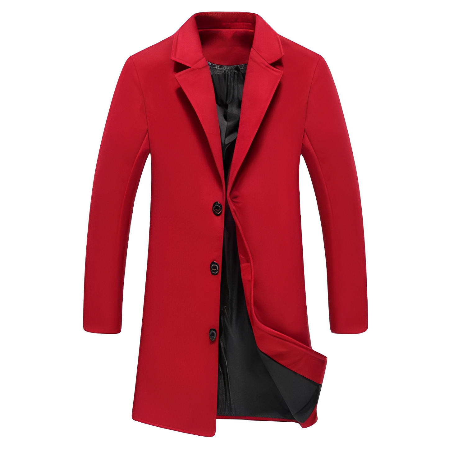 Street-Wave Wool Formal Winter Coat For Men With Warmth And Water-Repellent Protection Classic Fit