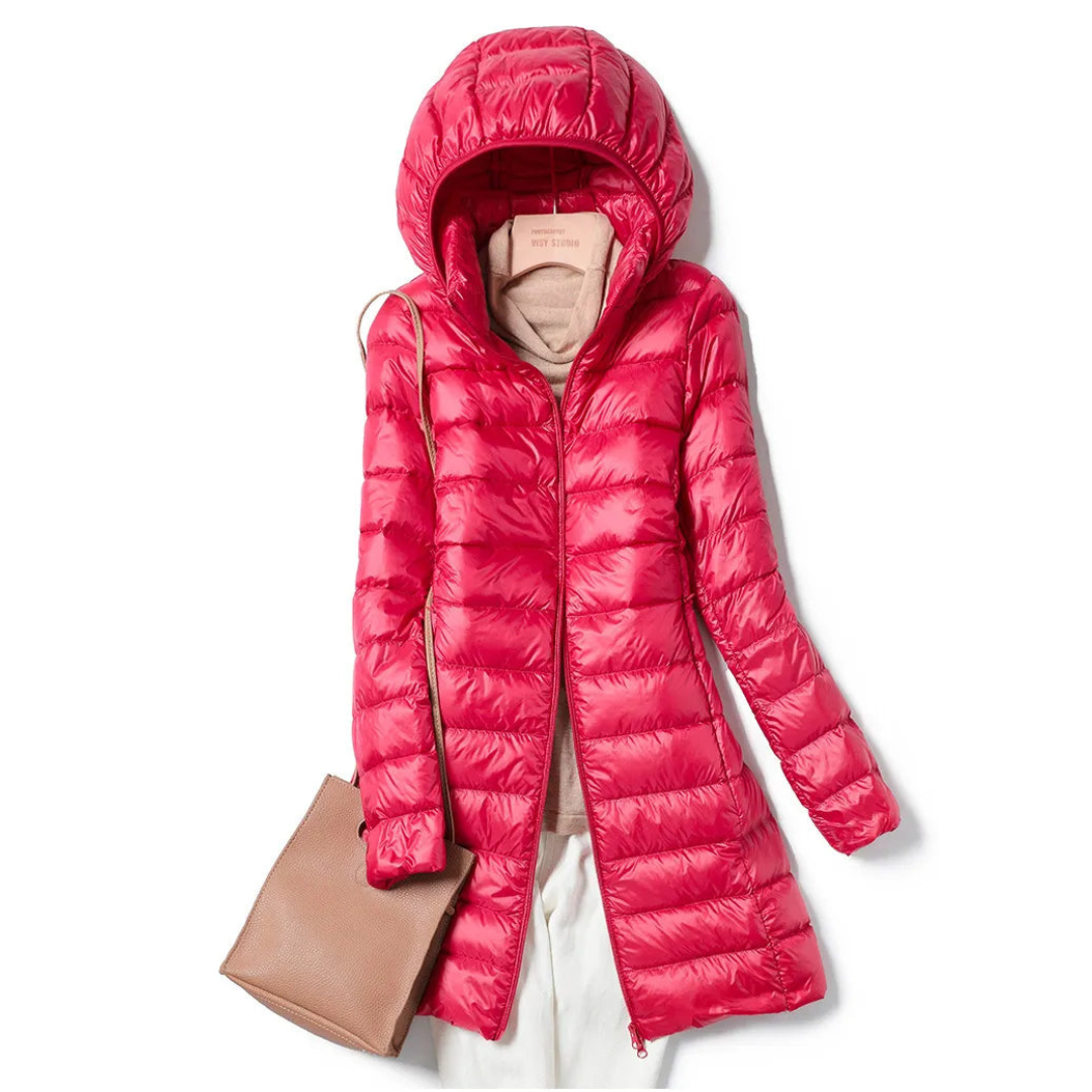 Street-wave Ultralight Long Down Coat For Women Ideal For Active Winter Warmth Featherweight Comfort Packable