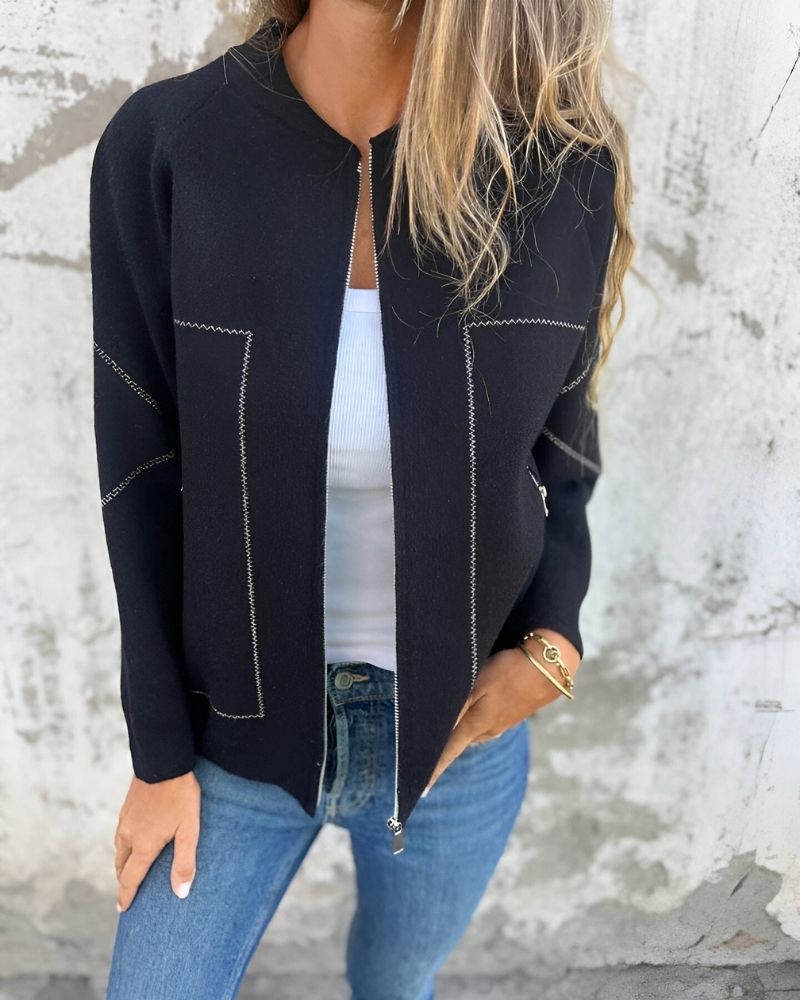 Streetwave Zip Up Bomber Jacket For Women Warm Cozy Streetwear Chic Premium Comfort