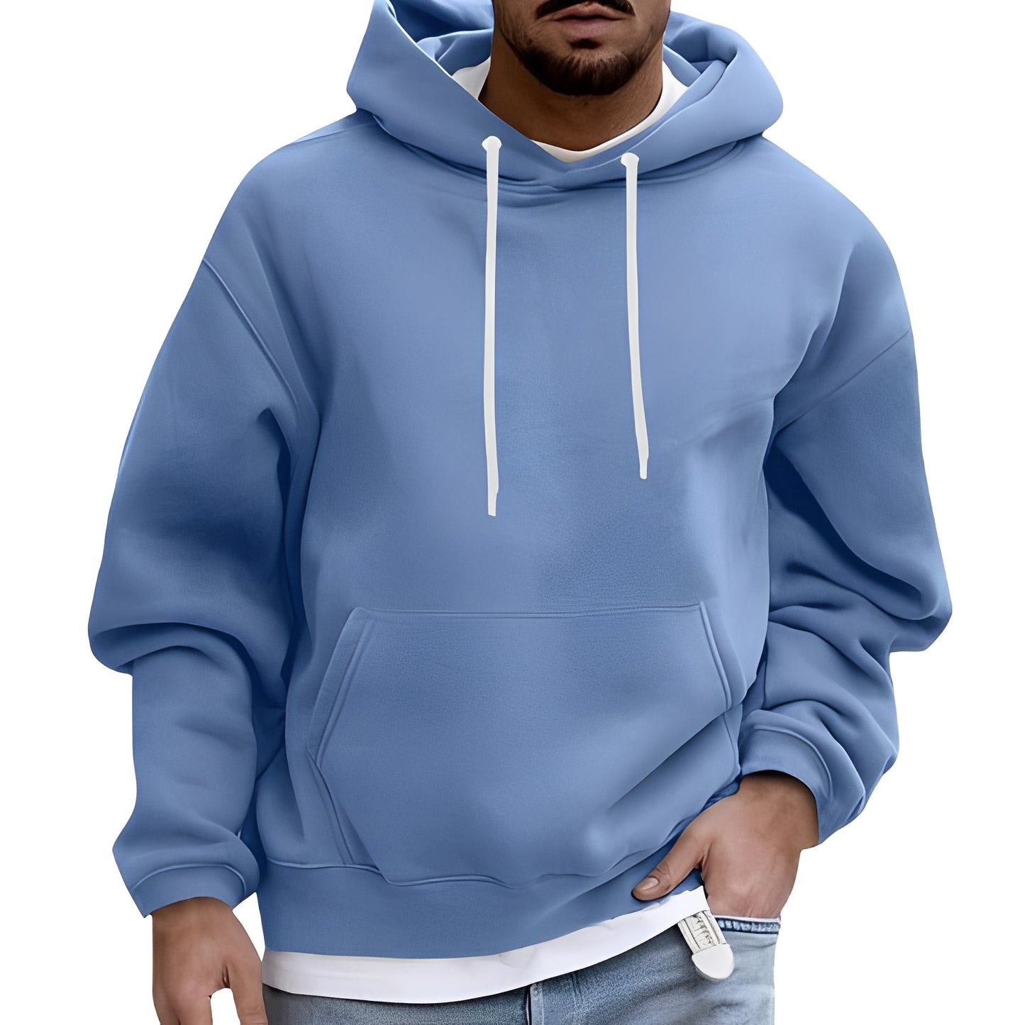 Street-wave Mens Hoodie With Kangaroo Pocket For Everyday Comfort And Modern Style
