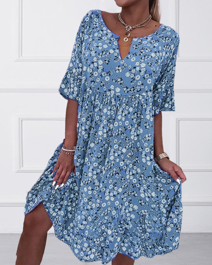 Street Wave Emanuela Dress For Women Floral Midi With Flattering Fit And All Day Comfort
