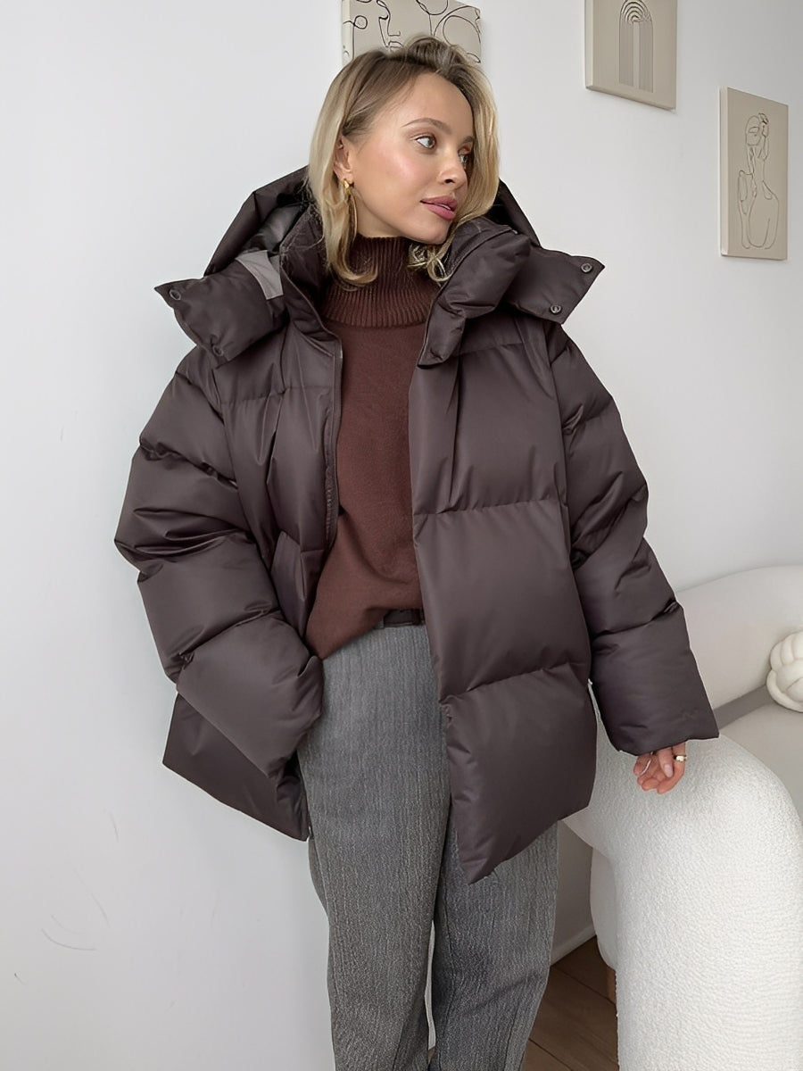 Street-wave Women's Cozy Puffer Jacket Warmth With Soft Insulation And Practical Pockets