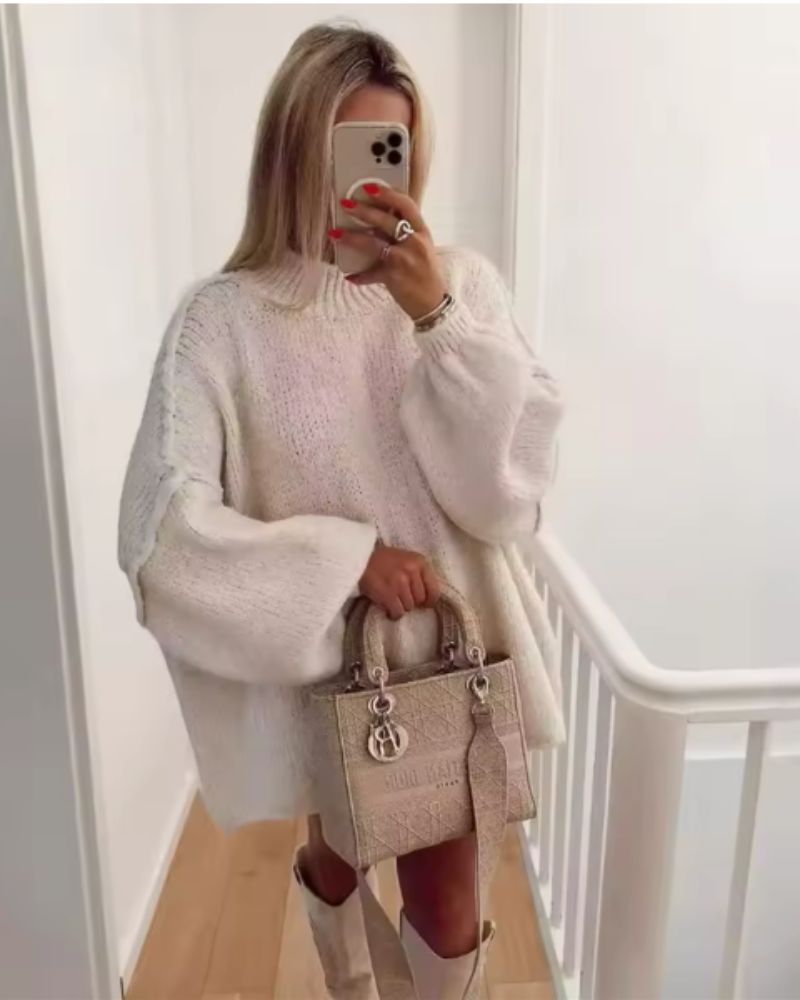 Street-Wave Cozy Oversized Knit Cardigan For Women Versatile Warmth And Chic Style