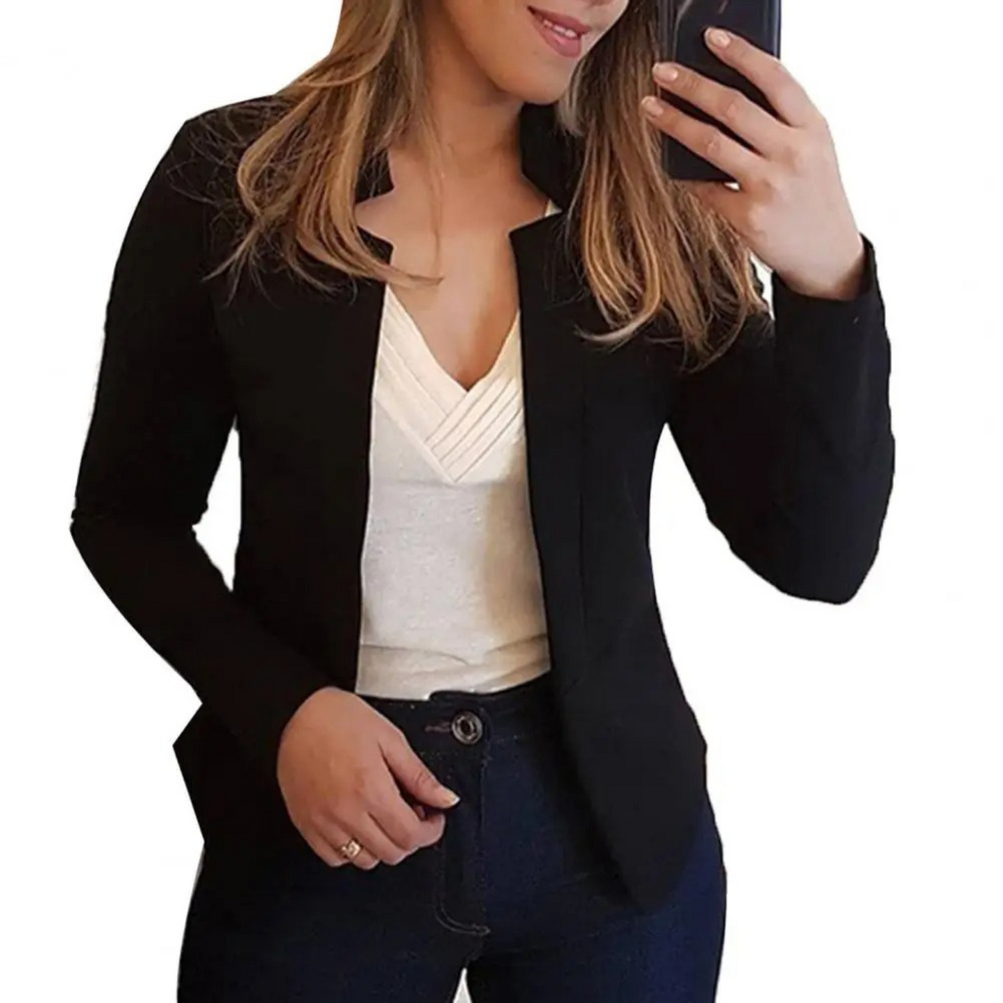 Street-Wave Womens Work Blazer Elegant All Day Comfort Premium Materials Office Ready