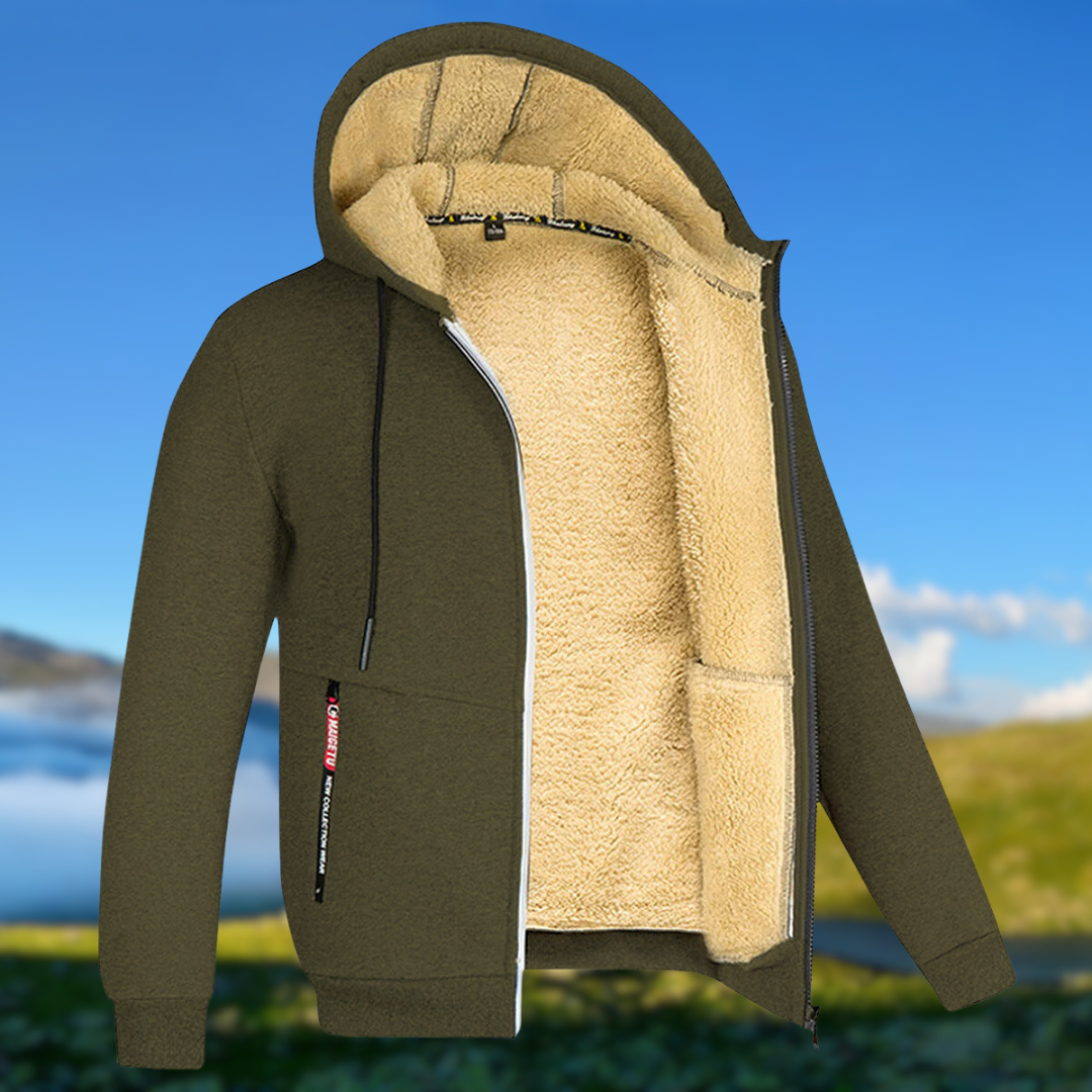 Street-wave Mens Hoodie With Modern Design Insulated Fleece Lining For Cold Weather