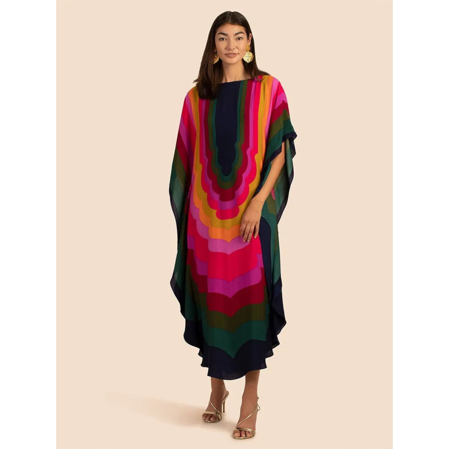 Street Wave Womens Kaftan Light and Airy Loose Fit V Neck Beach Cover Up