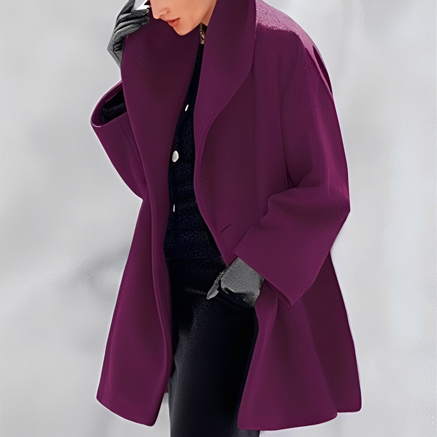Streetwave Oversized Wool Coat For Women Warm Cozy Insulation And Classic Design For Winter