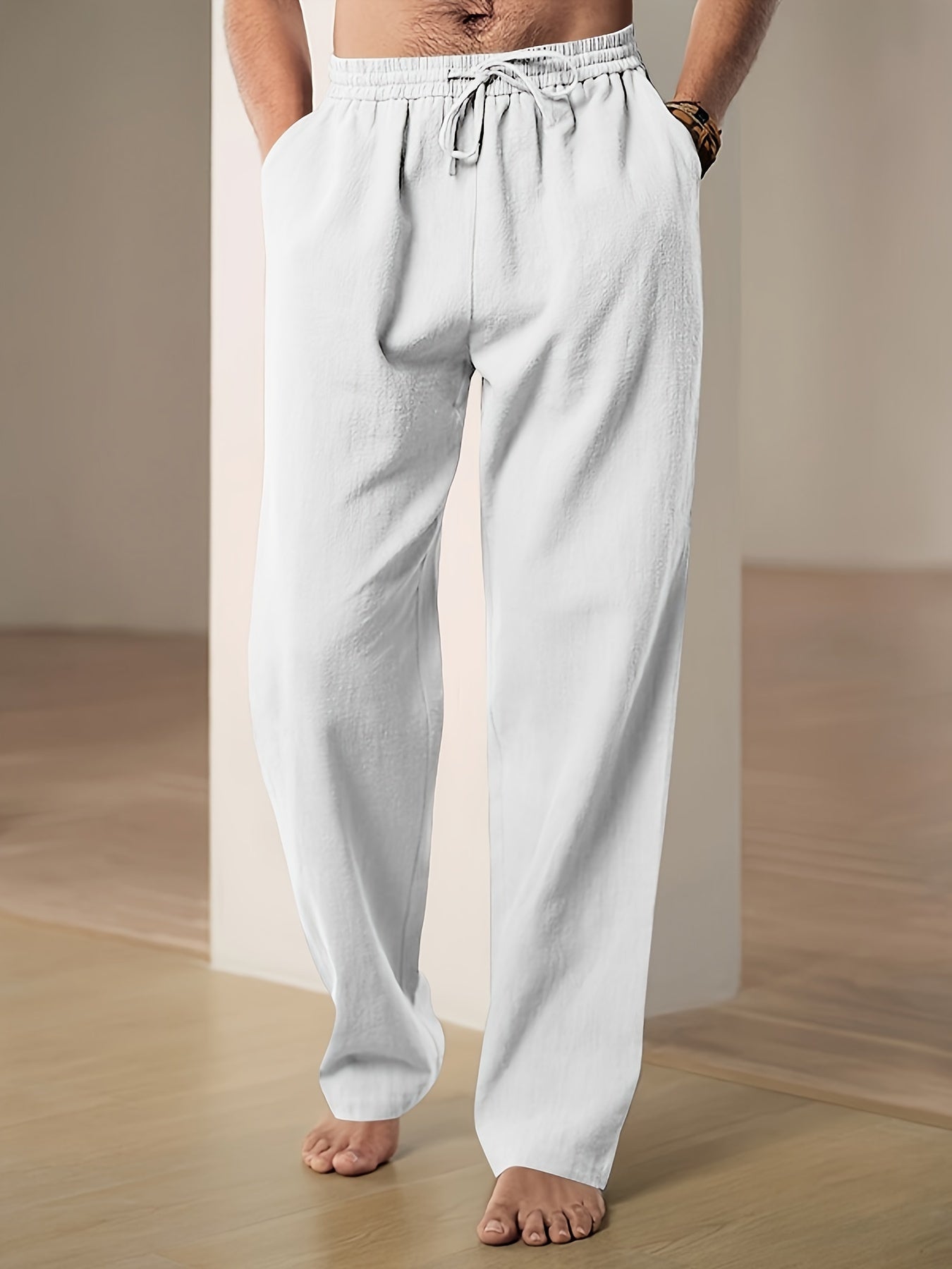 Street-Wave Men's Lounge Pants Nordic Flair Lightweight Elastic Drawstring