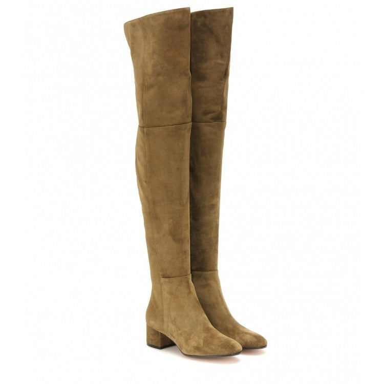 Street Wave Knee High Boots For Women Luxurious Winter Footwear With Timeless Elegant Design