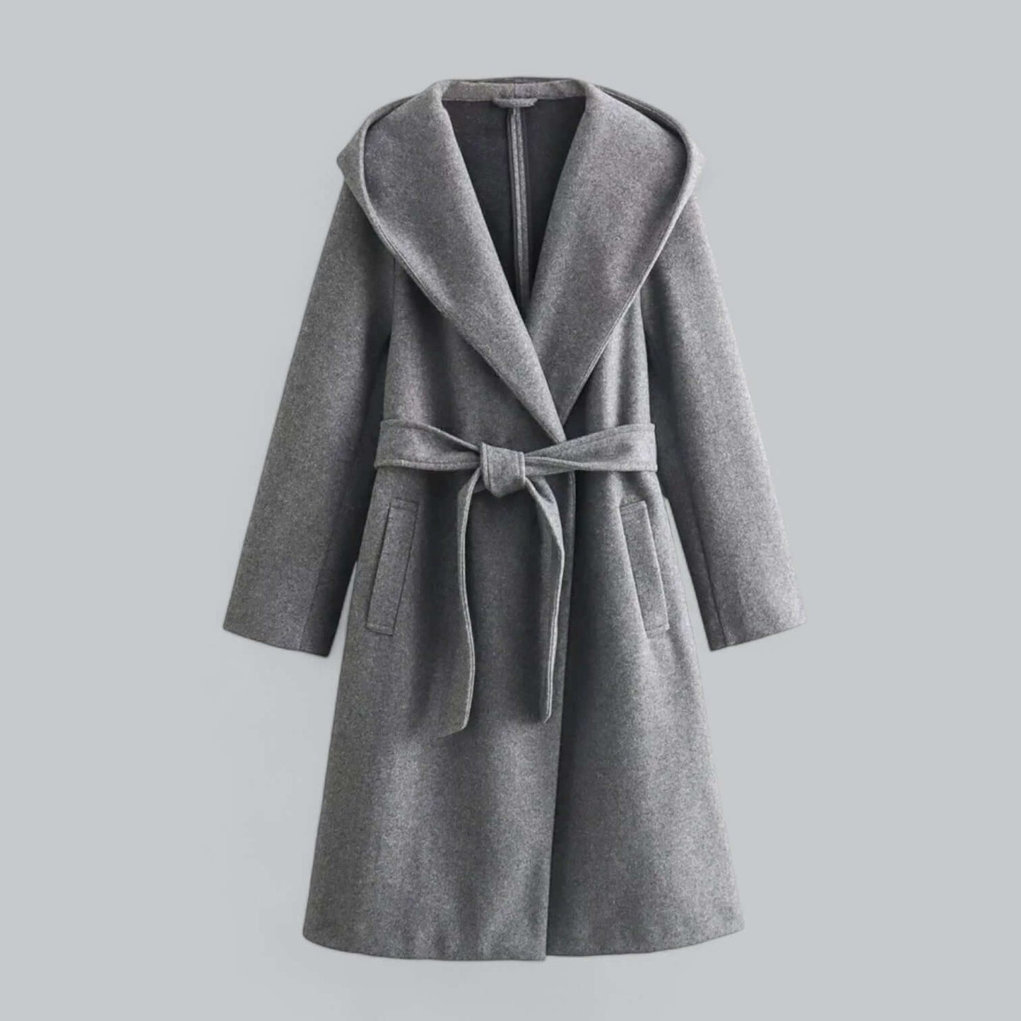 Street-wave Hooded Long Trench Coat For Women Warm Stylish Weatherproof Outerwear
