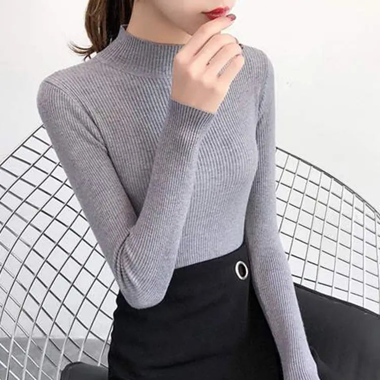 Street-wave Ribbed Wool Sweater for Women With Tailored Fit and Cozy Warmth for All Day Comfort