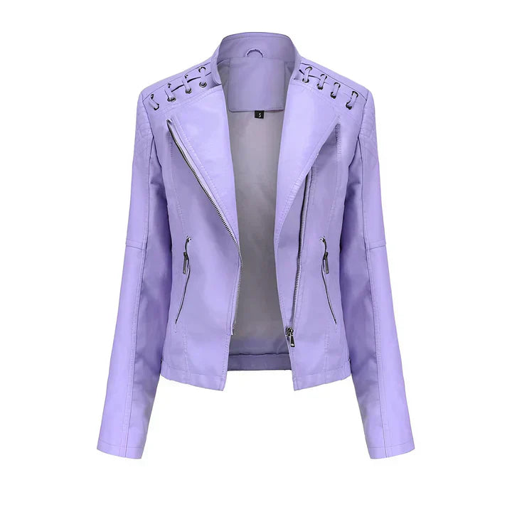 Streetwave Leather Jacket Women Zippered Biker Style Edgy Fashion Premium MustHave For Streetwear Enthusiasts