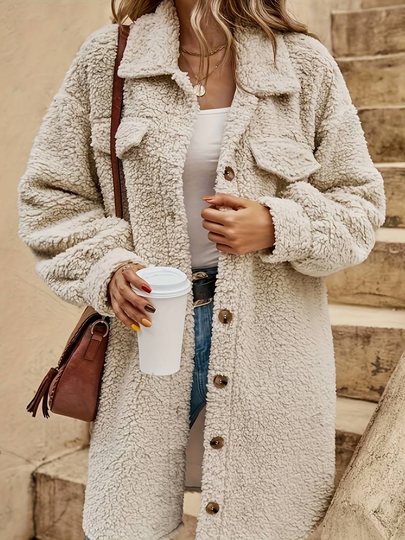 Street Wave Oversized Shearling Coat For Women Cozy Fluffy Faux Fur With Luxe Comfort Plus Size Warmth