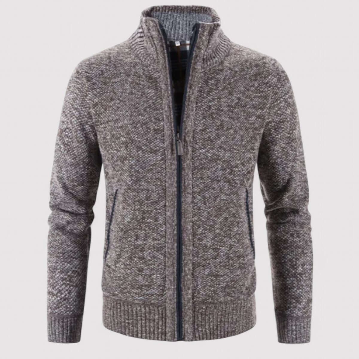 Street-Wave Mens All-Season Wool Cardigan For Year Round Comfort And Everyday Versatility