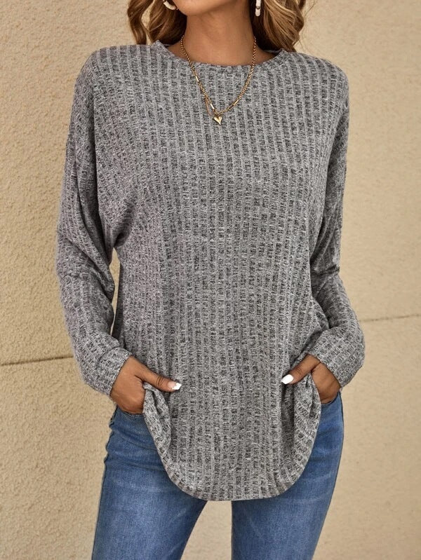 Street-wave Women Stretch Knit T Shirt Blouse For All-Day Comfort And Flattering Silhouette