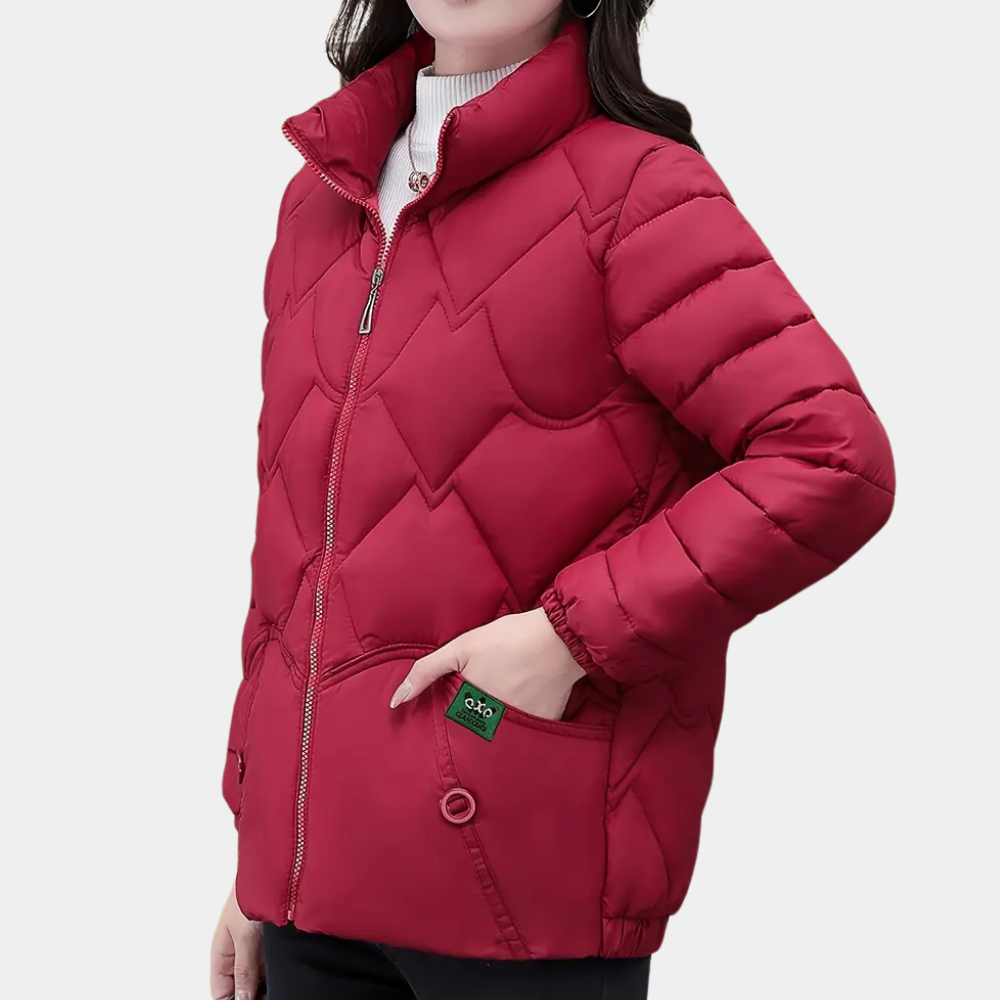 Street Wave Insulated Winter Jacket For Women, Cozy Quilted Puffer Coat With Warmth