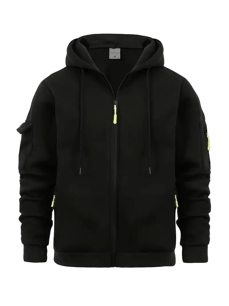 Street Wave Jonathan Mens Lightweight Zip Up Hoodie With Pockets
