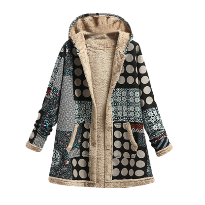 Street Wave Patchwork Fur Coat For Women Warm Sherpa Lined Winter Jacket With Cozy Fit