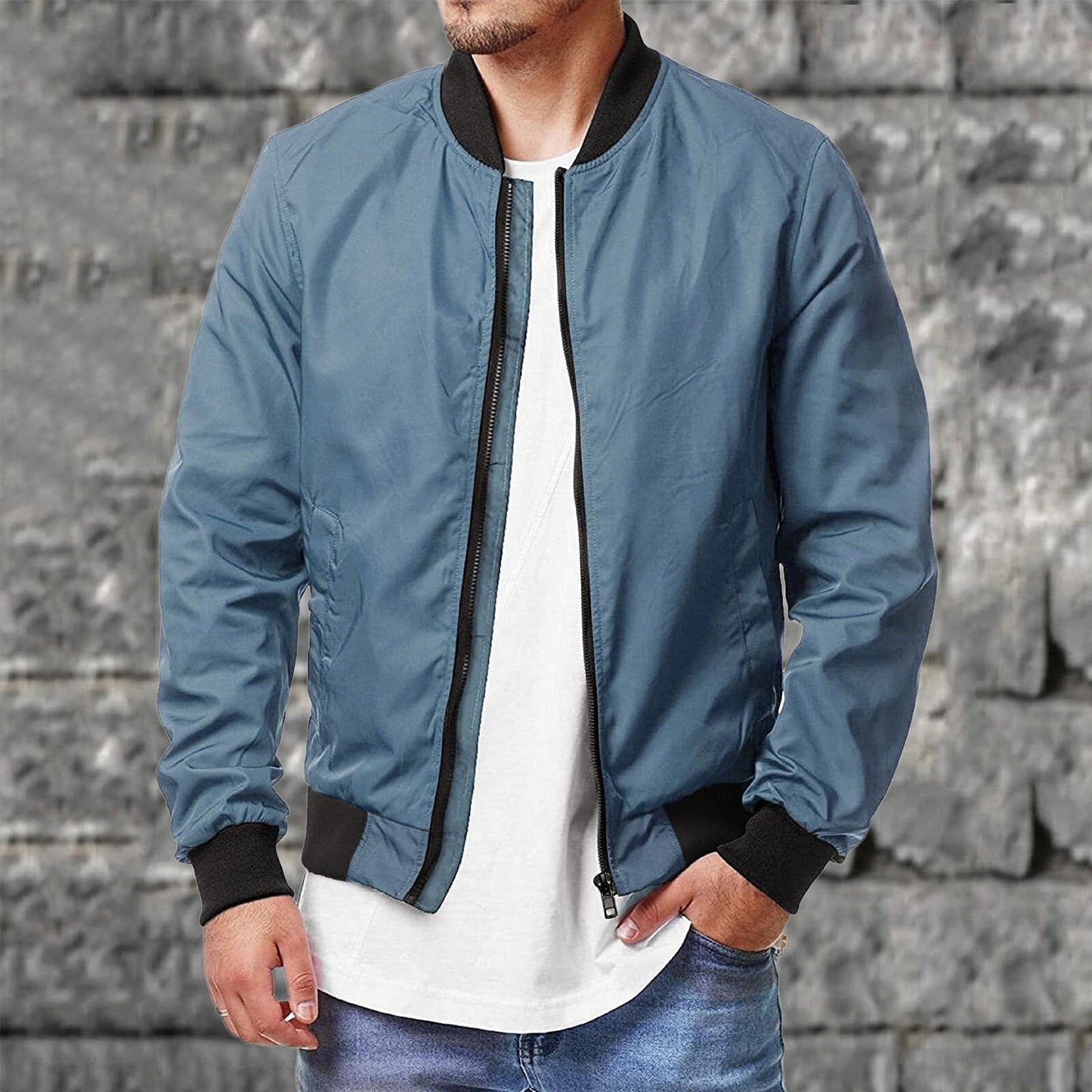 Street-wave Casual Men's Jacket Breathable Lightweight Versatile Bomber For Style Conscious Men