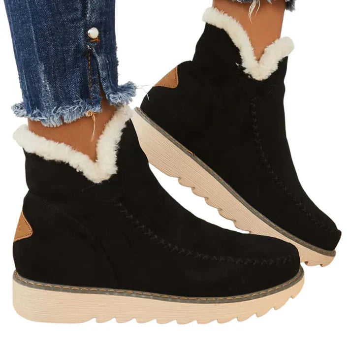 Street-wave Fleece-Lined Winter Boots for Women Cozy Warmth Stylish Suede Design
