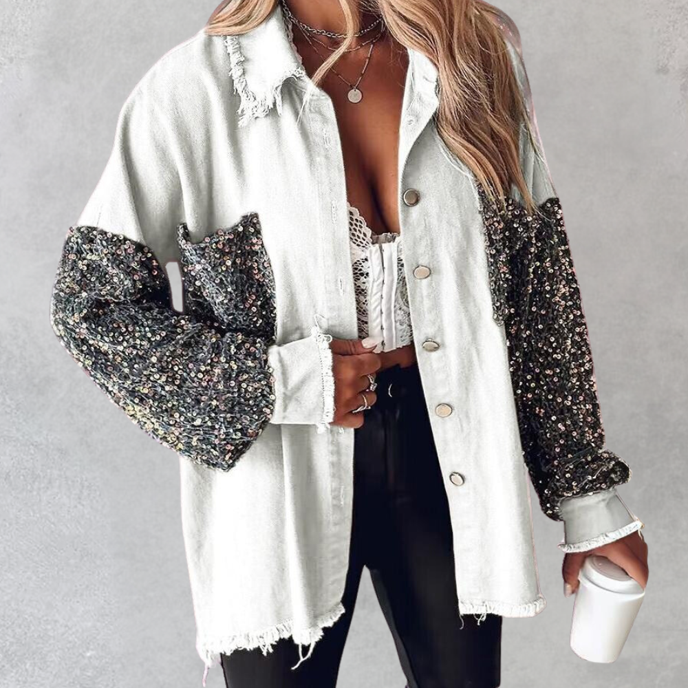 Street-wave Delilah Sequin Blazer for Women, Glamorous Shimmering Jacket for Any Occasion