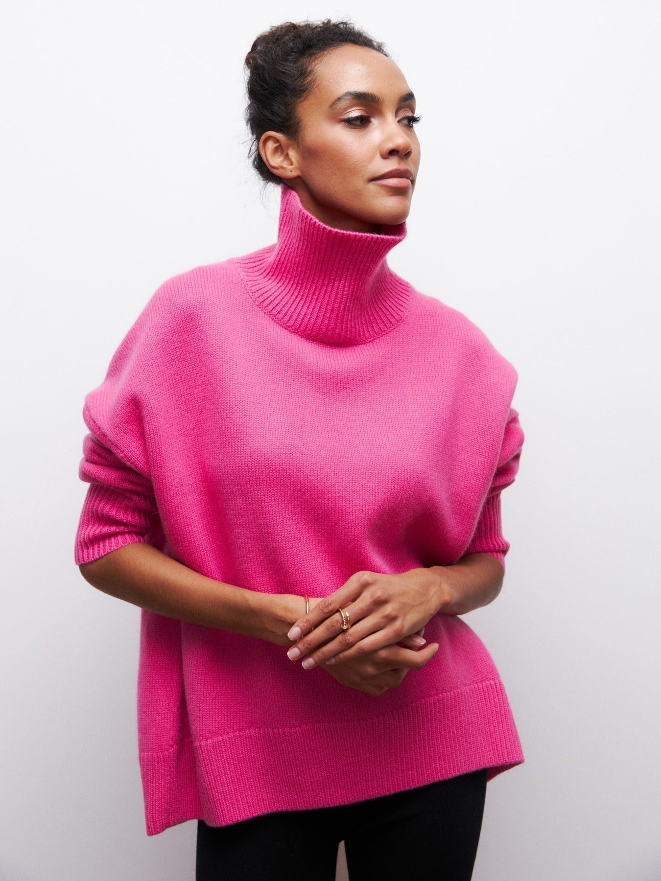 Street-Wave Cozy Oversized Knit Sweater Turtleneck For Women All-Day Comfort And Warmth