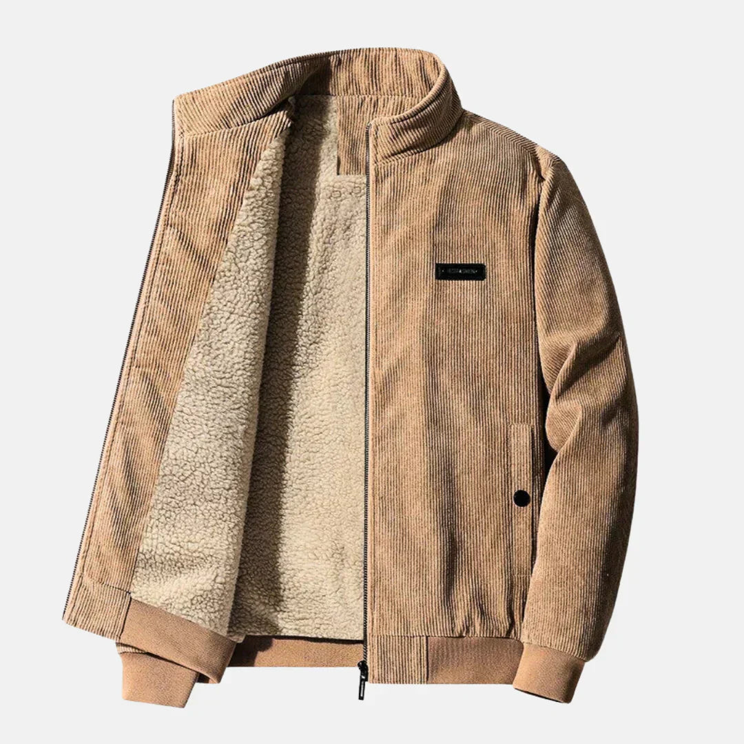 Street-Wave Retro Cordura Jacket For Men Fleece Lined Casual Yet Versatile Outerwear