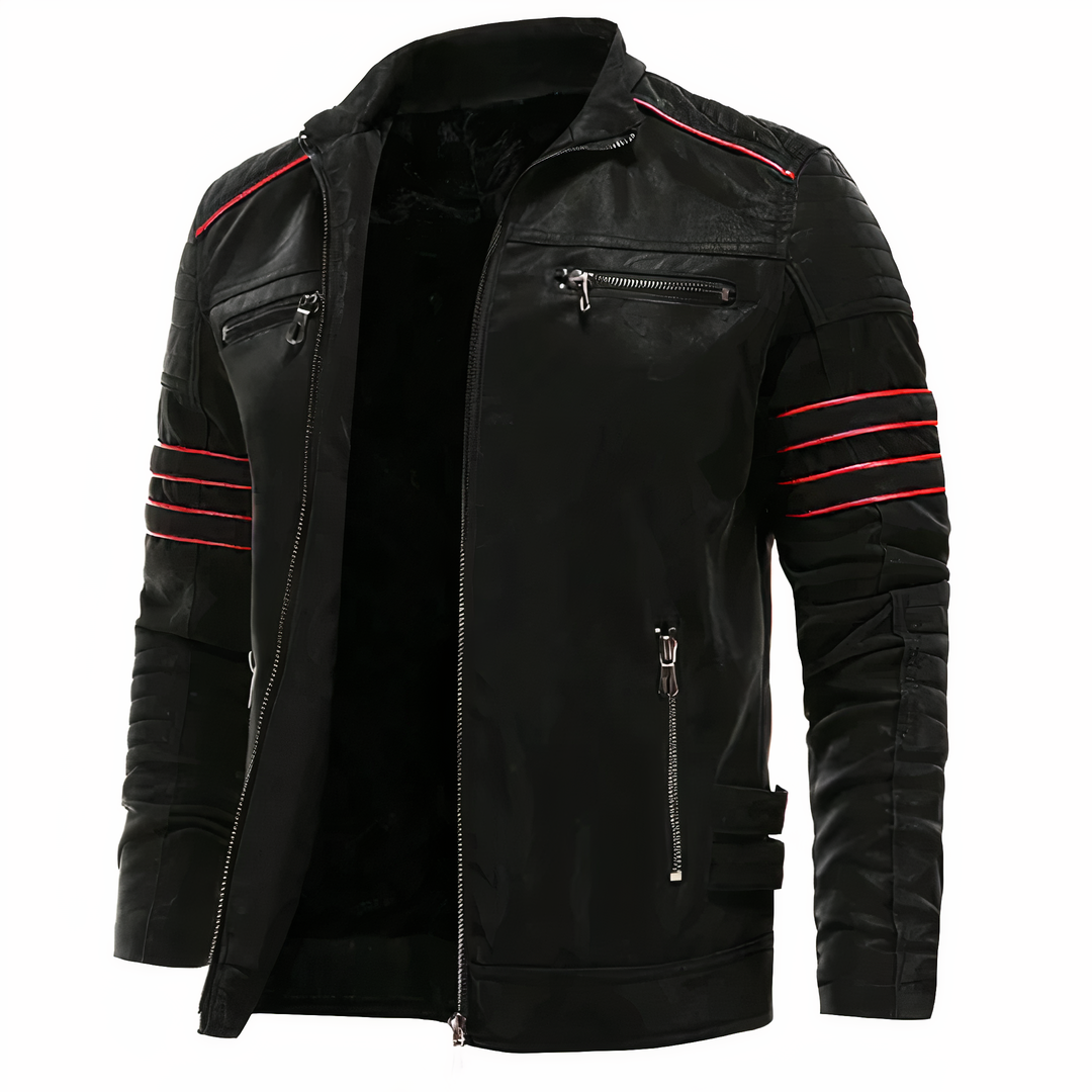 Street Wave Retro Winter Jacket With Striped Sleeves For Urban Style Fans And Cold Weather
