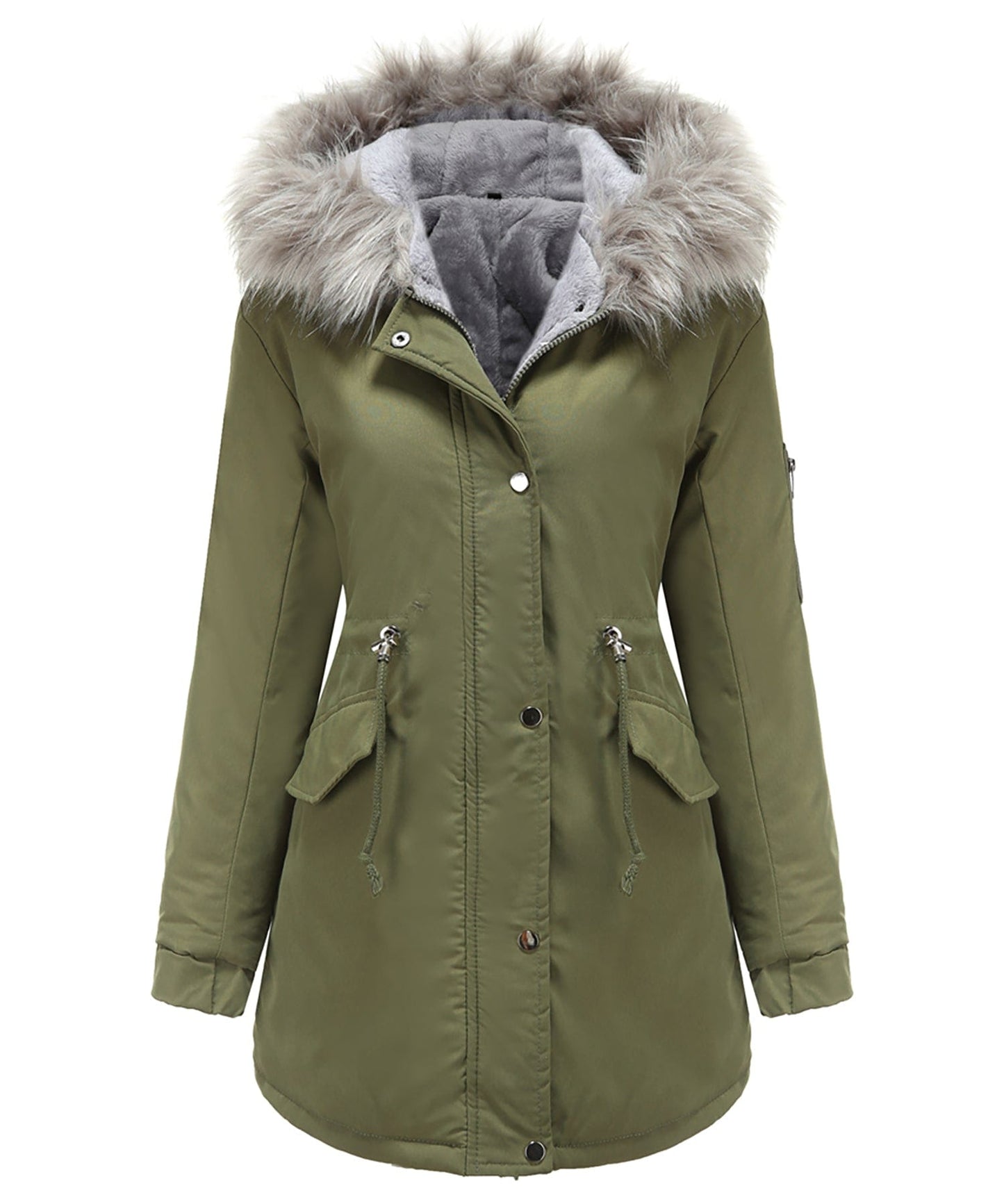 Natalia Winter Parka Coat Street Wave Unisex Insulated Faux Fur Hood