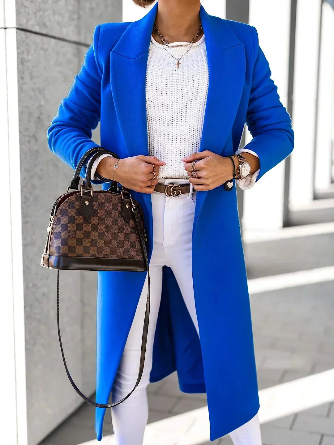 Streetwave Wool Blend Coat Aldea For Women With Elegant Single Button Closure And Tailored Fit