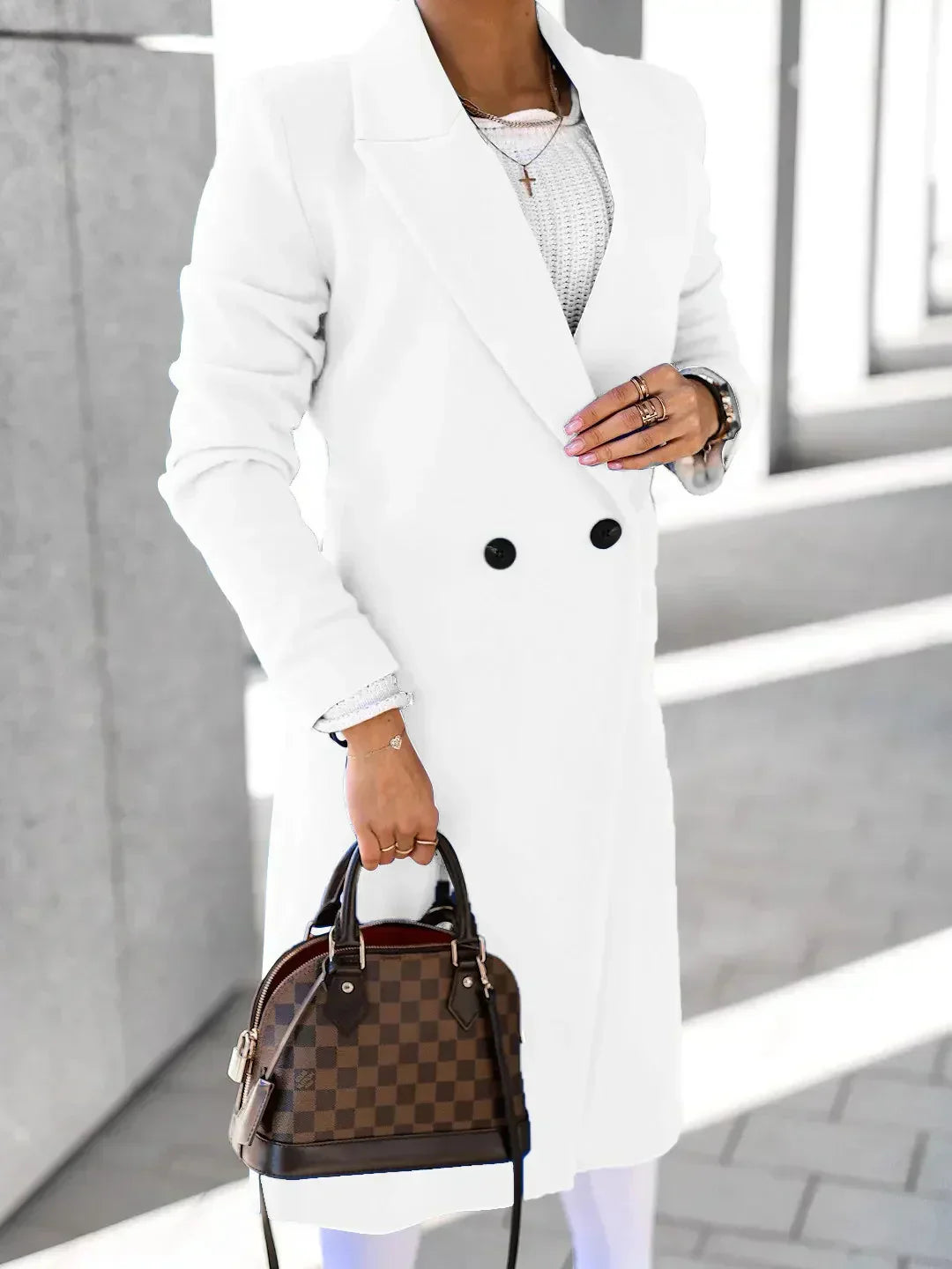 Streetwave Wool Blend Coat Aldea For Women With Elegant Single Button Closure And Tailored Fit