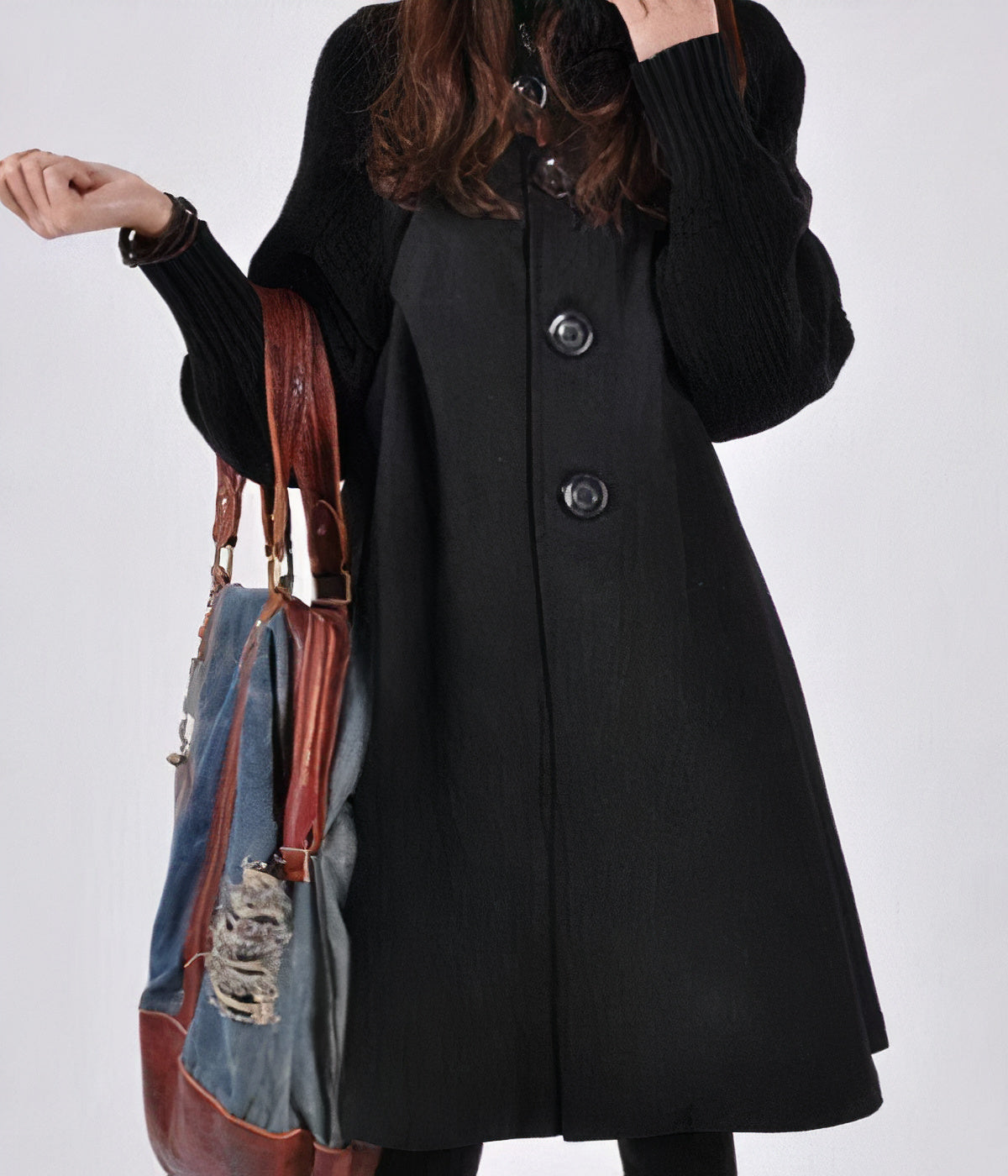 Street Wave Aleta Womens Patchwork Winter Coat Warm High Collar Versatile Style For Fashionable Women