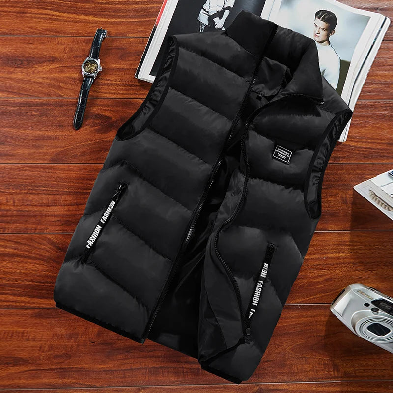 Street-Wave Men Puffer Vest Warm Durable Winter Outerwear For Stylish Everyday Wear