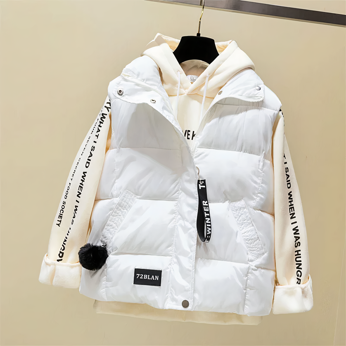 Street Wave Women Puffer Vest Alondra Insulated Lightweight Warmth With Zip Front And Stand Collar