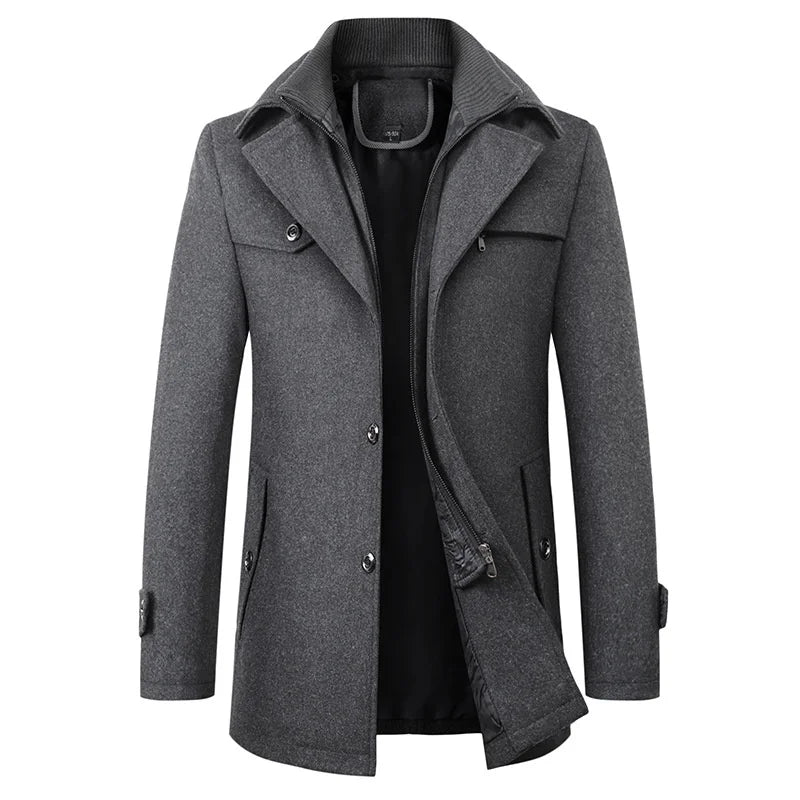 Street-Wave Premium Water-Resistant Business Winter Coat For Men Elegant Protective Outerwear