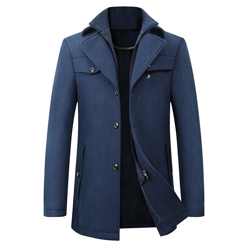 Street-Wave Premium Water-Resistant Business Winter Coat For Men Elegant Protective Outerwear